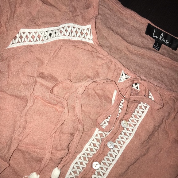 Lulu’s Blush pink crop top - Picture 6 of 7